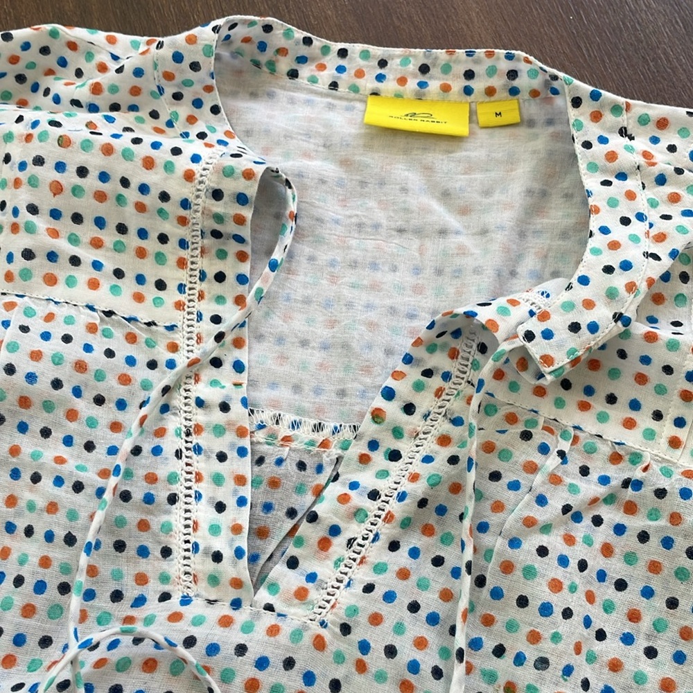 Roller Rabbit Block Print Cotton Tunic, Medium - image 5